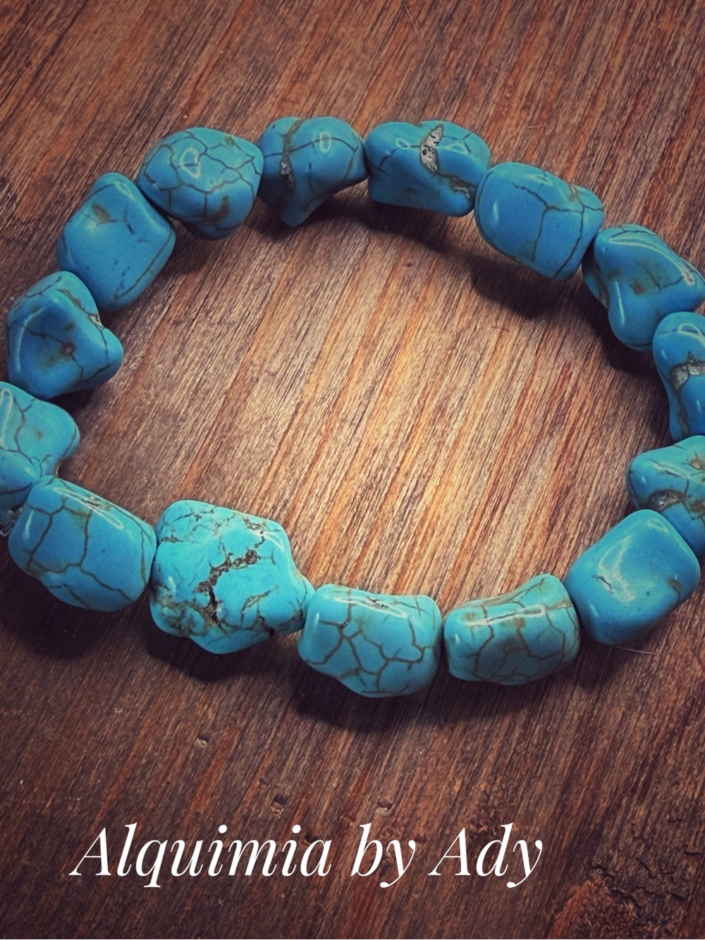 Beaded  nuggets   Turquoise chunks  bracelet